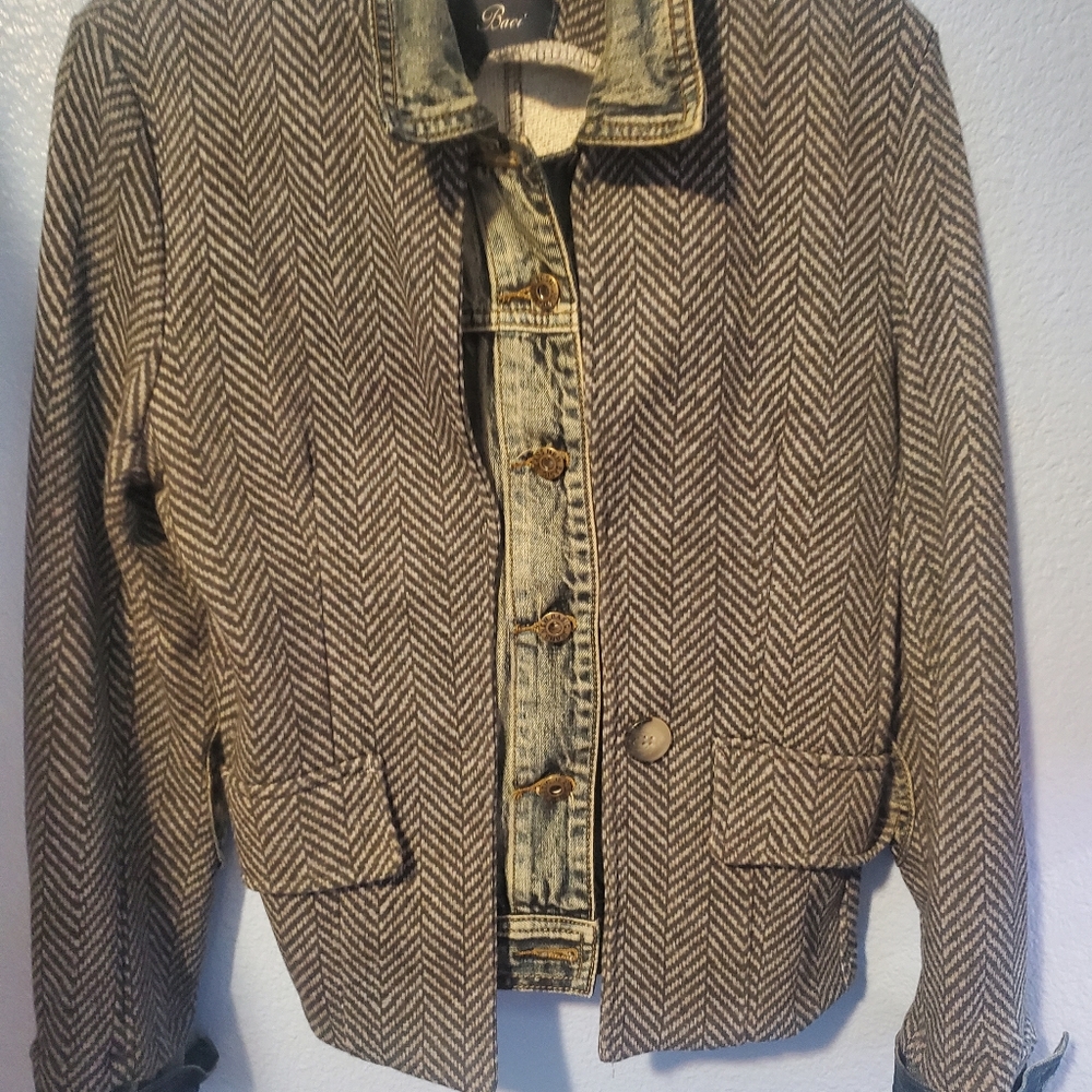Classic Menswear Inspired Layered Jean Jacket from Sundance